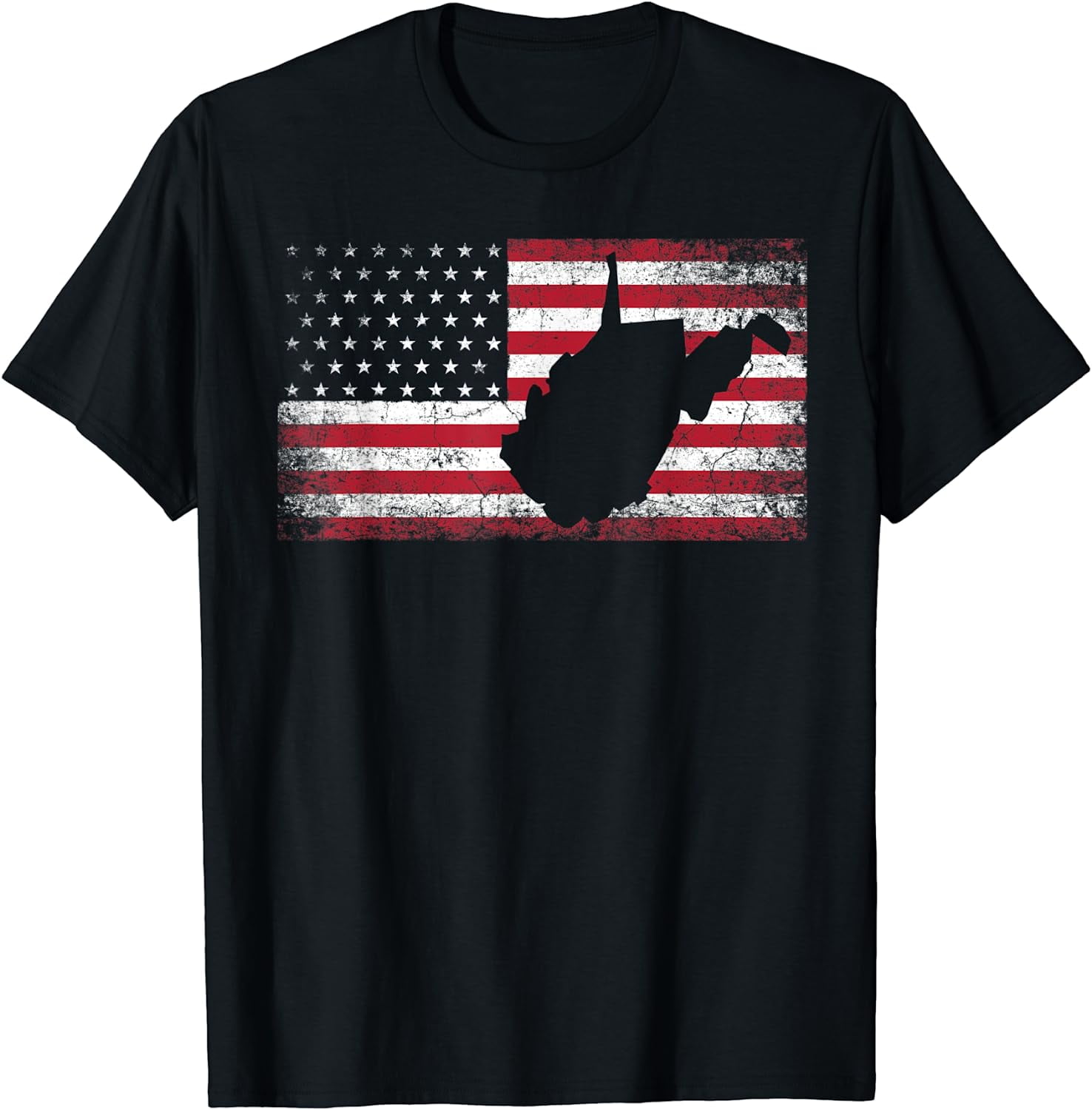 American Flag 4th of July West Virginia WV Vintage Men Women T-Shirt ...