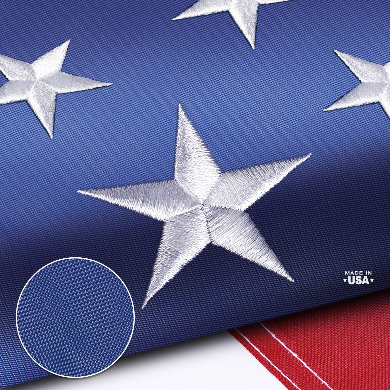 TOOUP 4x6 FT Heavy Duty Outdoor American Flag with Embroidered Stars ...