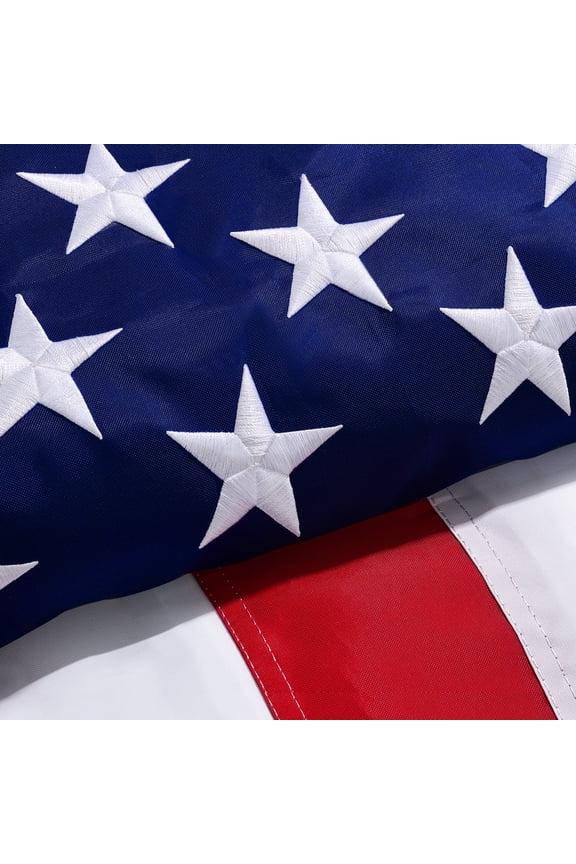 American Flag 4x6 FT Outdoor Heavy Duty - Deluxe 4x6 FT US USA Flags for Outside Deluxe Embroidered Stars, Sewn Stripes, Brass Grommets