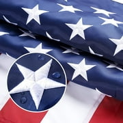 American Flag 4x6 . Large US Flag 4x6 ft. Embroidered Stars and Sewn Stripes - Display with Pride Proudly