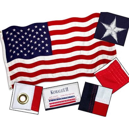 American Flag 5ft x 8ft Valley Forge Koralex II 2-Ply Sewn Polyester