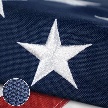 5x8 Embroidered USA American Flag – Heavy Duty 600D Nylon With Grommets