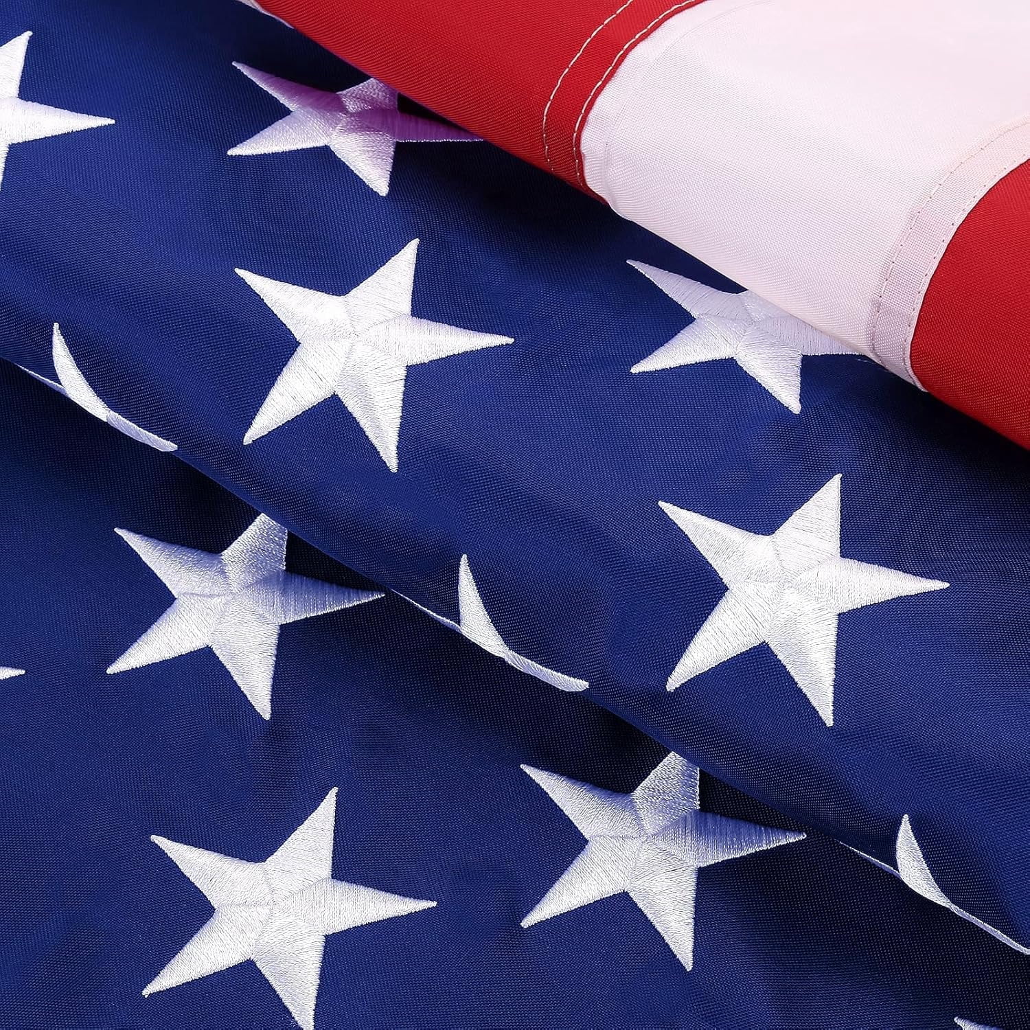 American Flag 5x8 feet Premium Large US Flag 5x8 ft. 250D Oxford Nylon Embroidered Stars and Sewn Stripes - Display with Pride Proudly