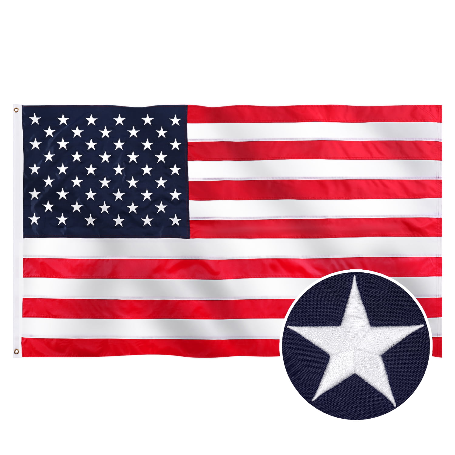 SYII American Flag 3x5 Ft Outdoor Made In USA, Heavy Duty Polyester US Flags Wit - Foto 9