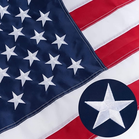 American Flag 8x12 - Premium American Large US Flag 8x12 ft - Embroidered Stars and Stitched Stripes - Display with Pride