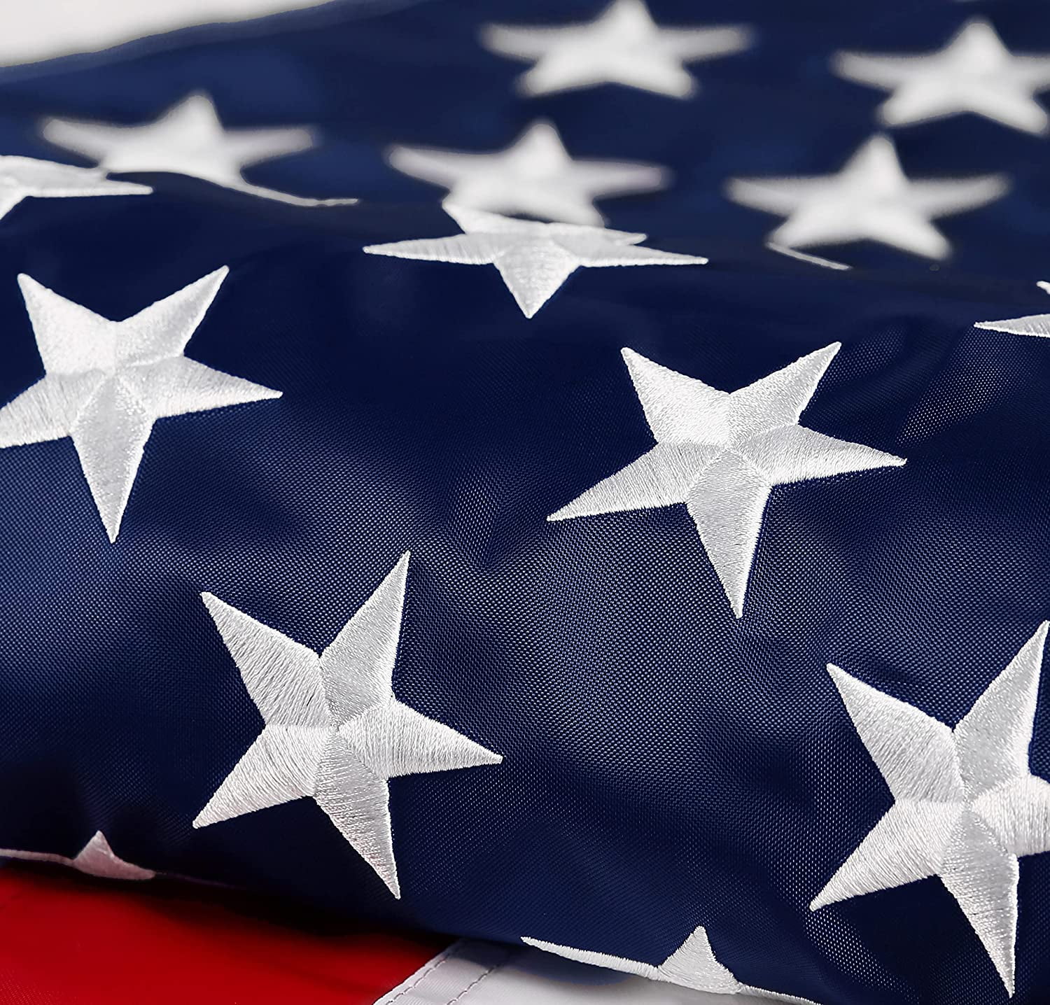 American Flag 8x12 ft: Longest Lasting US Flag, Durable Nylon, Embroidered Stars, Sewn Stripes, Brass Grommets, UV Protection Perfect for Outdoors!