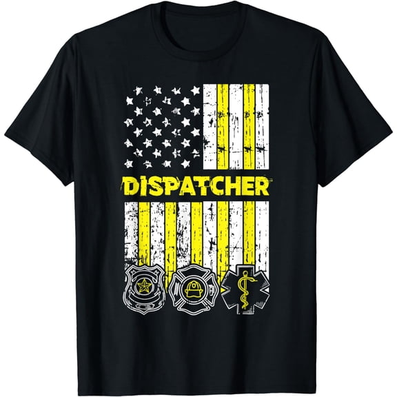 American Flag 911 Operator Dispatch-er Police Fire EMS Gift T-Shirt