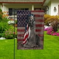 thumbnail image 1 of American Flag Afghan Hound Dog Proud Patriotic 4th of july Garden Flag (12x18) Decorative Outdoor Flag, 1 of 5