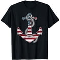 thumbnail image 1 of American Flag Anchor Memorial day Honor Veterans Patriotic T-Shirt, 1 of 5