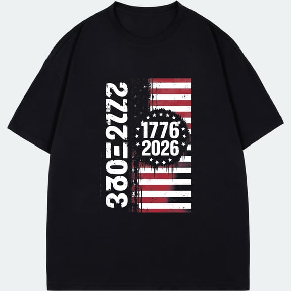 American Flag And 1776 2026 Independence Day Design For Casual Wear