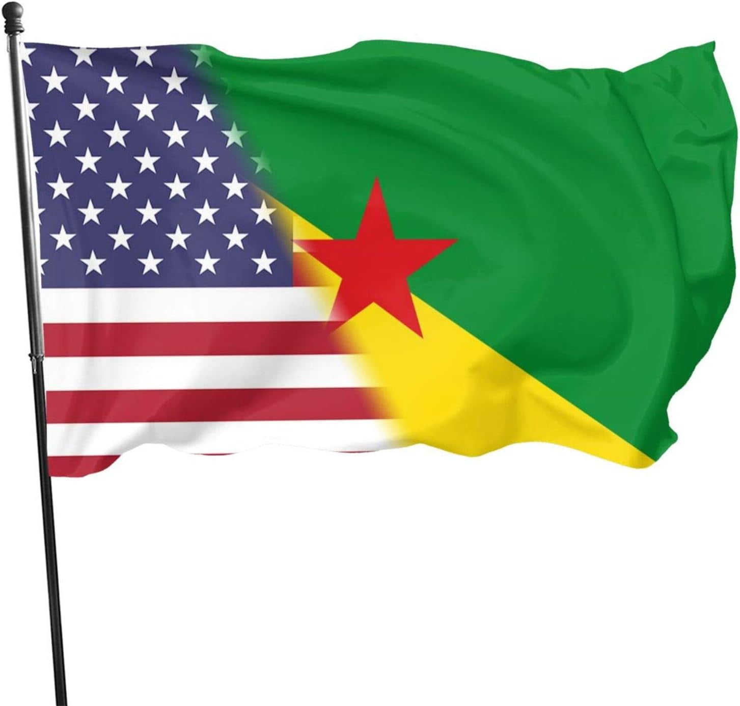 3x5ft Patriotic American and French Guiana Polyester Flag