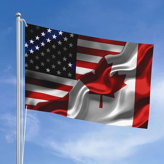 American Flag And Mexico Mexican Flag Flag 4x6 Ft Double-Sided Printing Thickened Three-Ply Fabric Outdoor Flags Banner Decorations