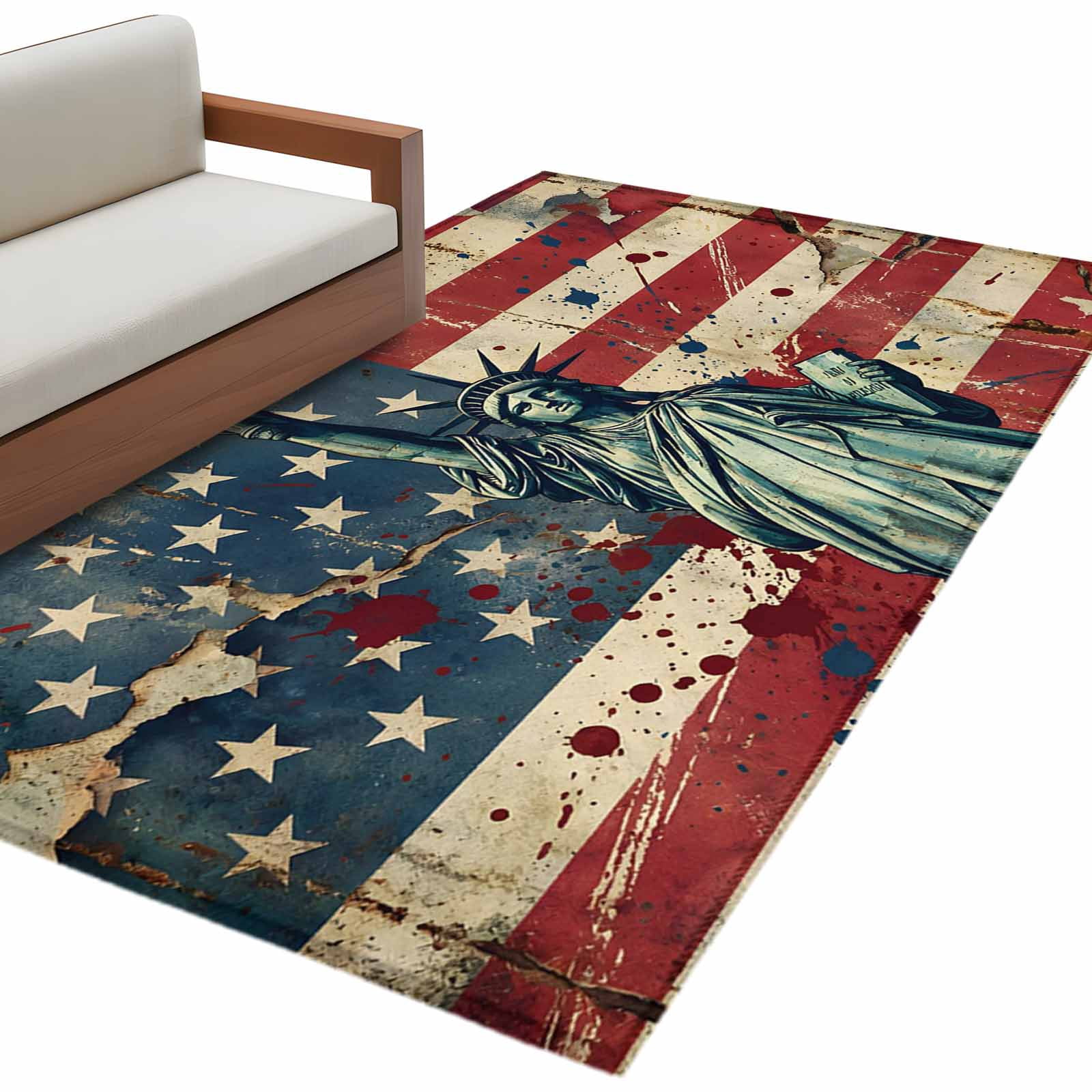 Democrat Rug American Flag Area Rug 3x5 Washable Rug Non Slip Modern Abstract Art ...