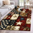thumbnail image 1 of American Flag Area Rug 3x5 Washable Rug Non Slip Texas Star Farmhouse Sunflowers Blue Red Large Area Rug Indoor Floor Carpet for Entryway Bedroom Kitchen Living Room Home Office Dining Room Nursery, 1 of 8