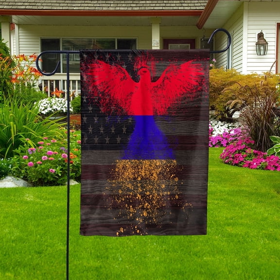 American Flag- Armenian Flag Armenia US Friendship Forever July 4 Decoration Garden Flag, Double-Sided Decorative Outdoor Flag, Patriotic Polyester Yard Flag 12 x 18 in