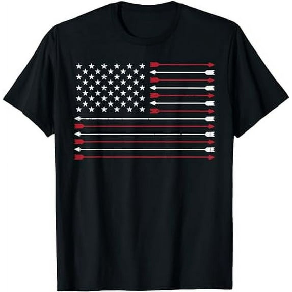 American Flag Arrow Hunting Archery USA Hunter Archer Gift T-Shirt
