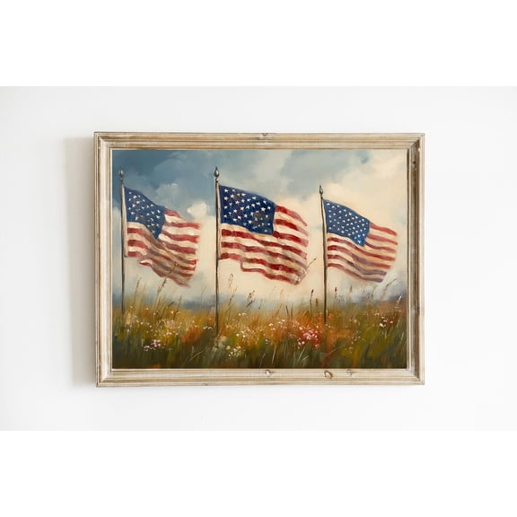 American Flag Art Print Poster Patriotic Rustic Wall Art Poster American Flag Wall Decor Poster Fourth of July Print Poster, Unframed Poster Size 8x12 F03.1.18l224