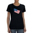 thumbnail image 1 of American Flag Art Shaped T-Shirt Women -Image by Shutterstock, Female XX-Large, 1 of 4