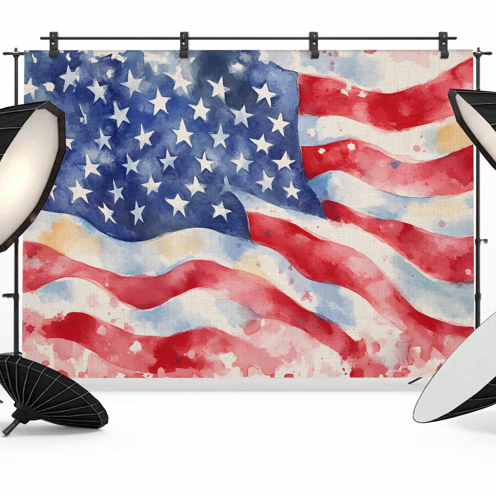 American Flag Backdrop for Photography,Fabric Photo Background Backdrop ...