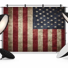 American Flag Backdrop for Photography,Fabric Photo Background Backdrop,Retro Shabby US Star Striped Flags Photo Booth Background for Portrait Photoshoot Video Wedding Studio Decoration Banner 7x5ft