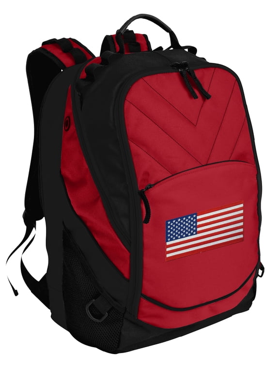American Flag Backpack USA Flag Backpack or School Bag PADDED for COMPUTERS and Laptops