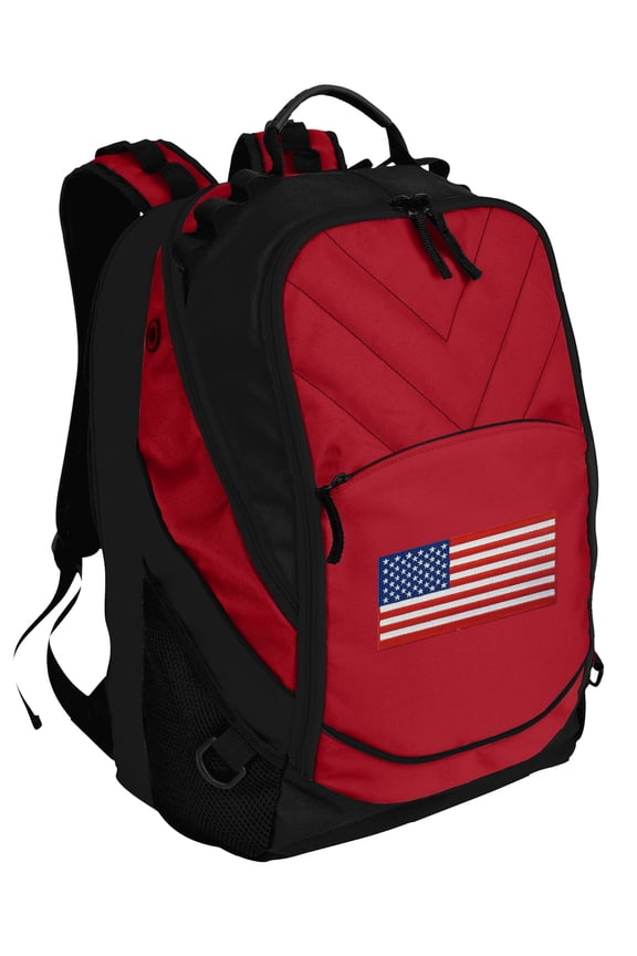 American Flag Backpack USA Flag Backpack or School Bag PADDED for COMPUTERS and Laptops