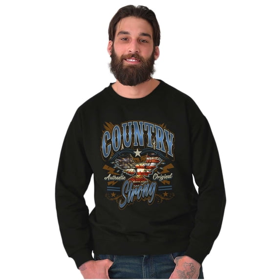 American Flag Bald Eagle Western Sweatshirt for Men or Women Brisco Brands S