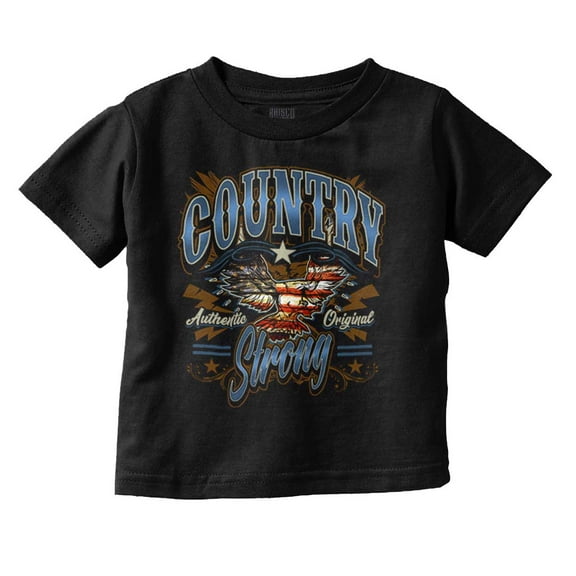 American Flag Bald Eagle Western Toddler Boy Girl T Shirt Infant Toddler Brisco Brands 6M