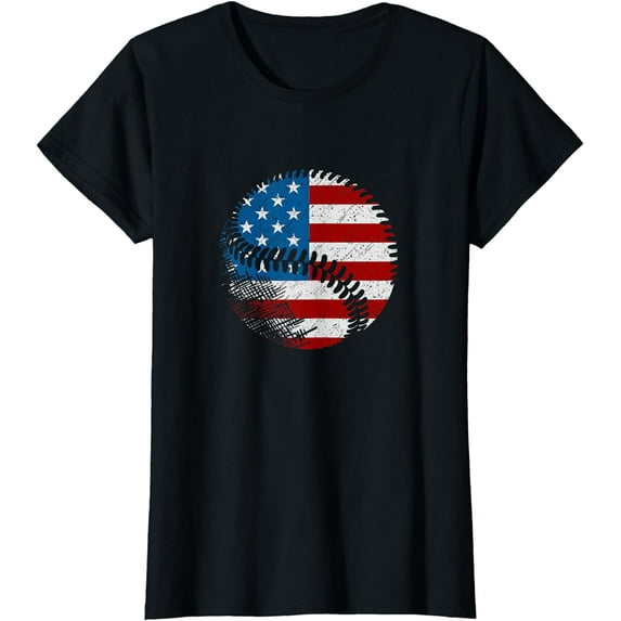 American Flag Baseball Apparel - Baseball T-Shirt