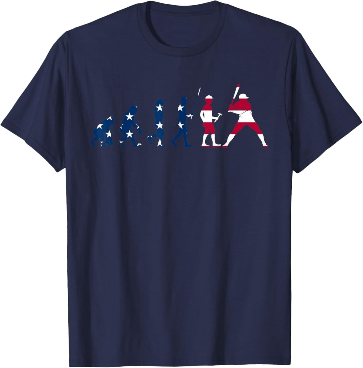 American Flag Baseball Player Bat Fan Catcher Pitcher T-Shirt - Walmart.com