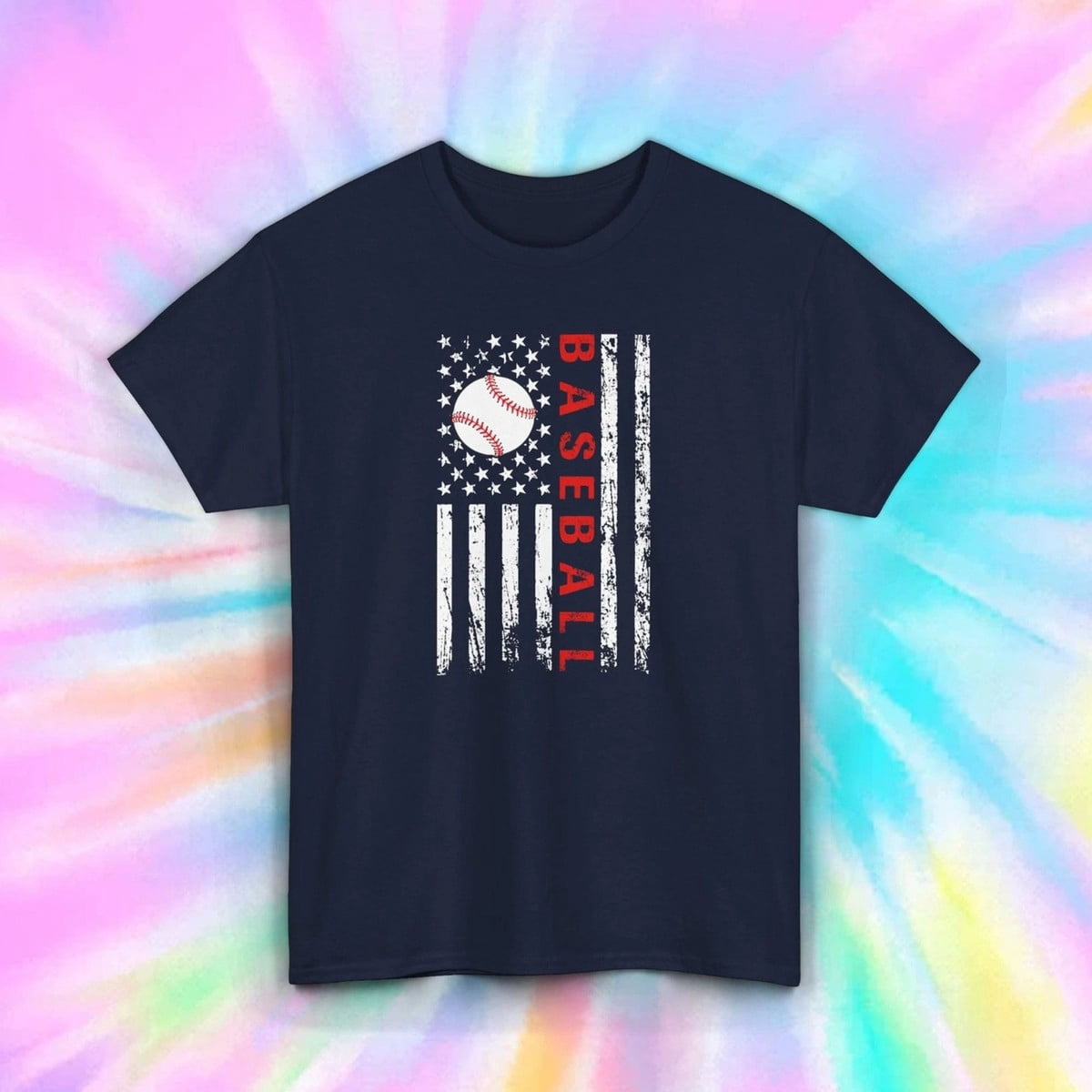 American Flag Baseball Sports T-Shirt - Walmart.com