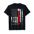 thumbnail image 1 of American Flag Baseball Team Gift T-Shirt, 1 of 5
