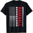 thumbnail image 1 of American Flag Baseball Team Gift for Men Boys Girls Women T-Shirt, 1 of 5