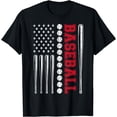 thumbnail image 1 of American Flag Baseball Team Gift for Men Boys Girls Women T-Shirt, 1 of 4