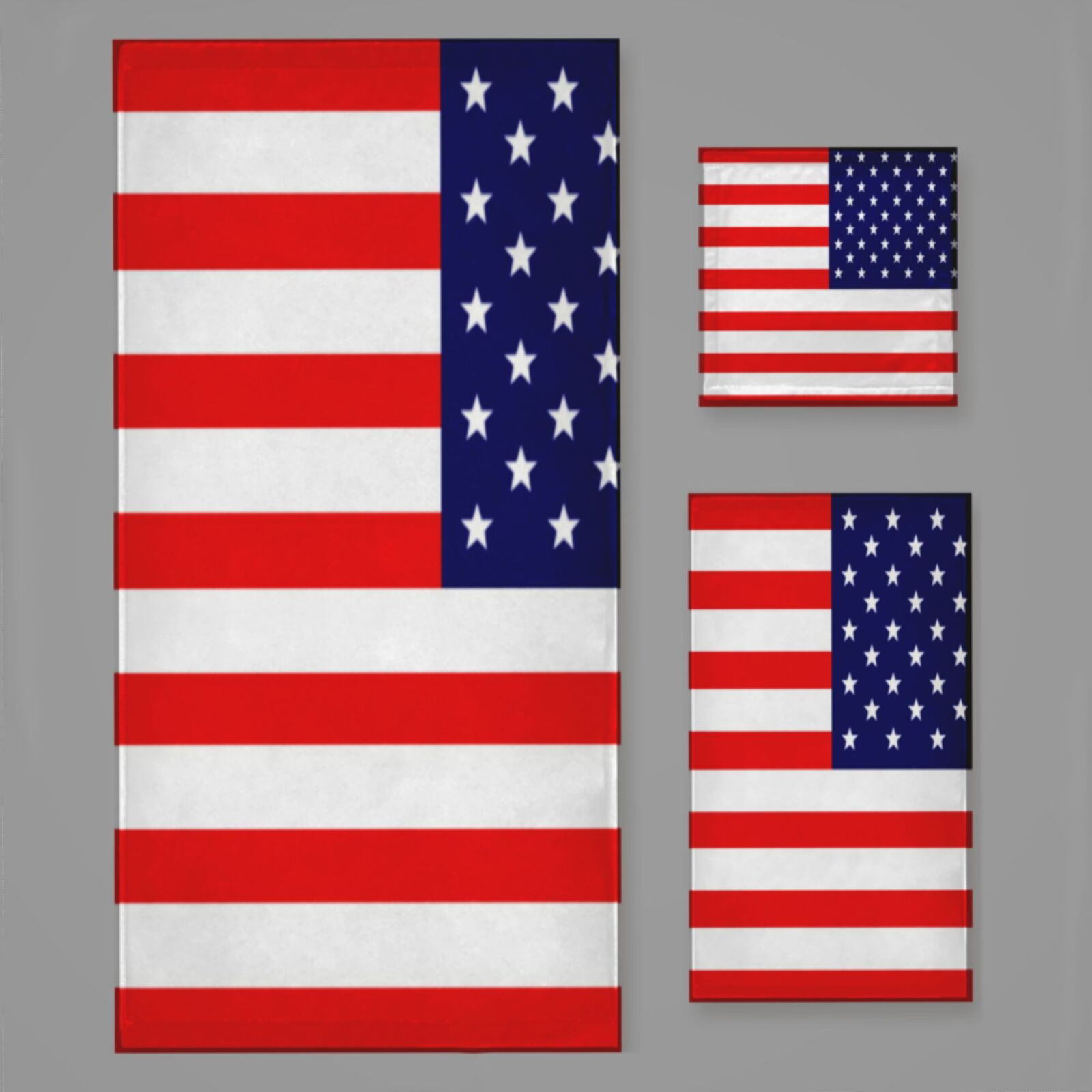 American Flag Bath Towel Sets For Bathroom Hand Towels Fingertip Towels 3 Piece Soft Absorbent For Bathroom Kitchen Hotel Beach