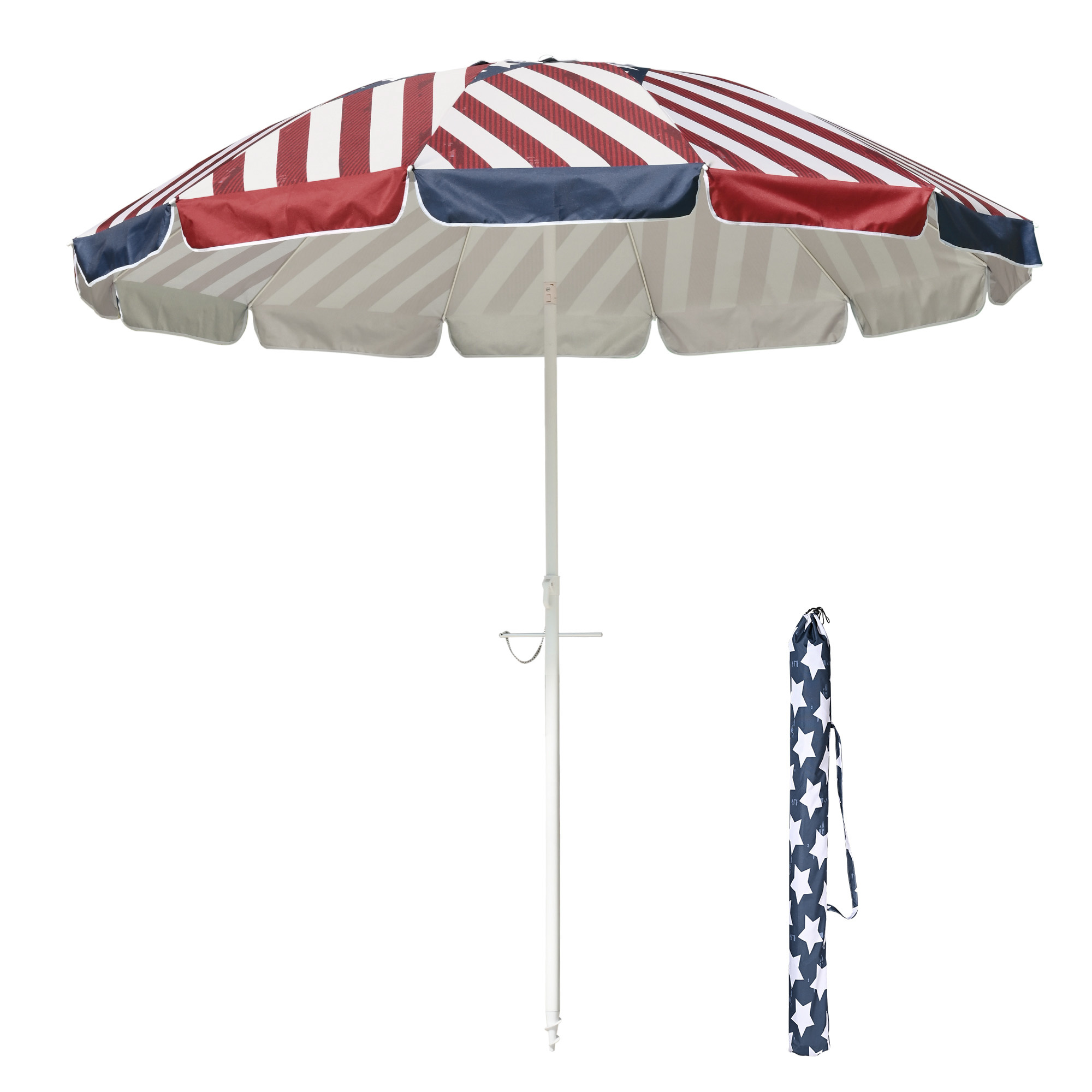 American Flag Beach Umbrella UV30+ Protection