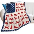 American Flag Beagle Dog Fleece Throw Blanket - Walmart.com