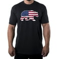 thumbnail image 1 of American Flag Bear, Men's 4th of July Shirts, Graphic Tee shirts for Men - Black MH200PATRIOT S1 XL, 1 of 3