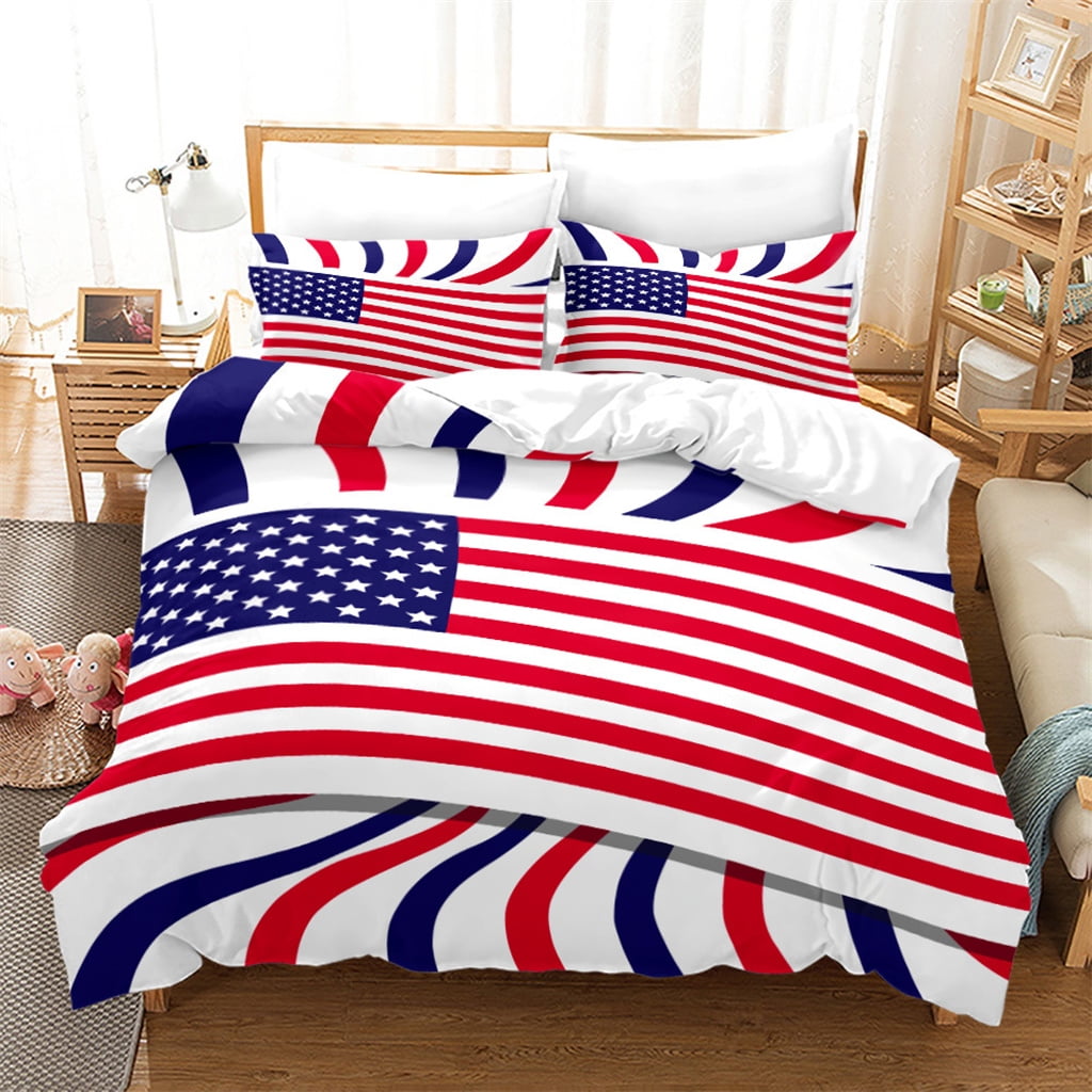 American Flag Bedding Duvet Cover Set 3D Printed Full Queen Size