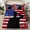 thumbnail image 1 of American Flag Bedding Set Soldier Salute for Usa Flag Bed Sheets,Army Gift Military Fitted Bed Sheets for Teens Youth Veteran Vintage Stars and Stripes Bed Set Soldier Silhouette Sheets Twin, 1 of 5