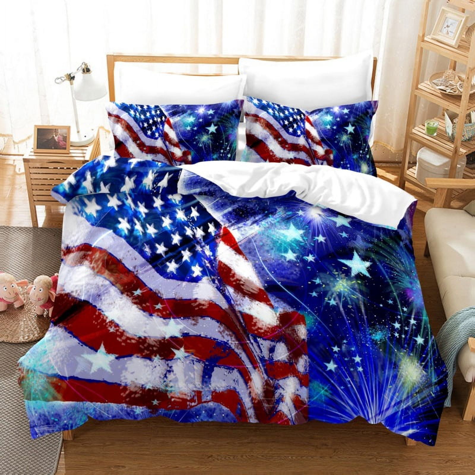 American Flag Bedding Sets USA Patriotic Duvet Cover 3D Printed