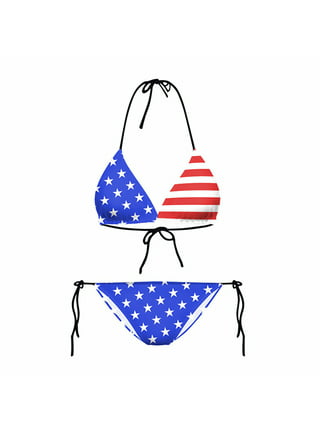 Women's Thong Swimsuit Bottoms Women American Flag Loose 4th Of July One  Piece Beach Swimwear Monokini Bikini Men's Thong Bikini