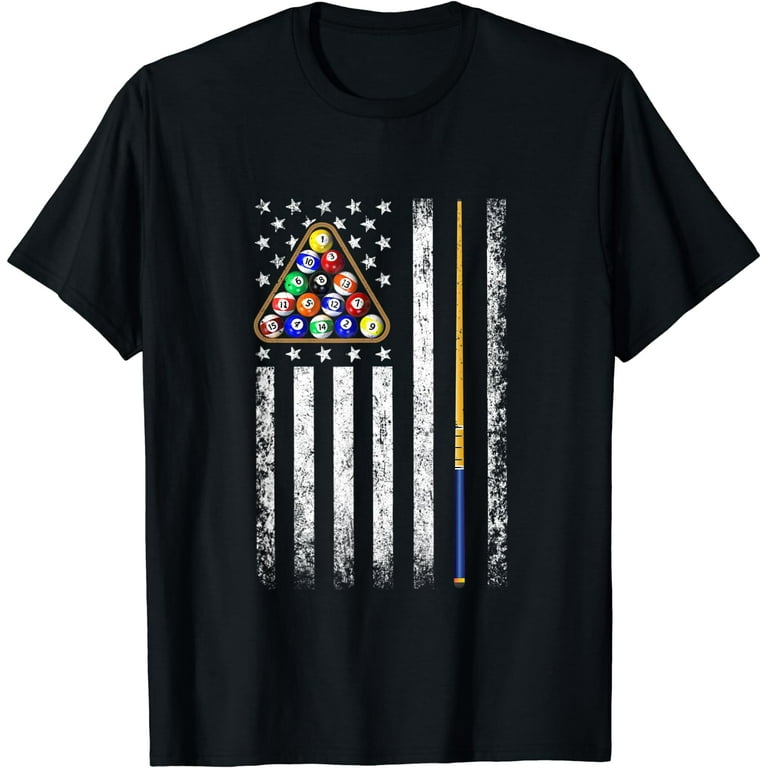 Billiards T Shirt Pool Billiards American Flag Gift Tee Billiards T Shirt Pool Billiards American Flag Gift Tee