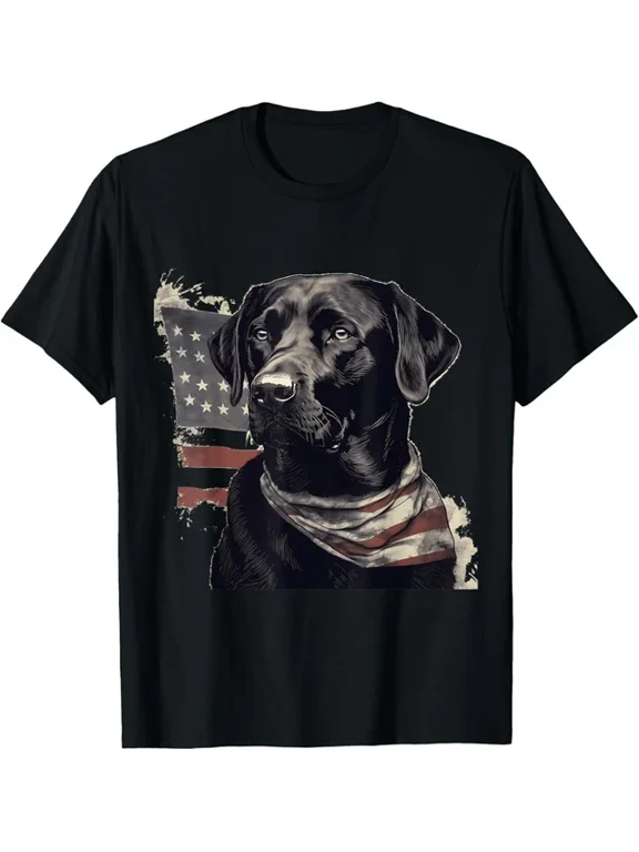 American Flag Black Labrador Owner T-shirt
