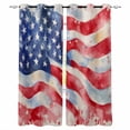 thumbnail image 1 of American Flag Blackout Curtains 54 Inches Long for Bedroom, Abstract Oil Painting Farmhouse USA Flag Thermal Insulated Room Darkening Black Out Window Curtain Panels Grommet Drapes for Living Room, 1 of 8