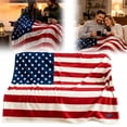 thumbnail image 1 of American Flag Blanket Throw – Patriotic USA Stars and Stripes Blanket, Soft Plush Fleece, Lightweight Cozy Couch Bed Throw, 4th of July Decorations, Independence Day Gift for Adults, 39.3x78.7 Inch, 1 of 9