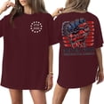 thumbnail image 1 of American Flag Blouse Women Patriotic 250th Anniversary Short Sleeve Crew Neck Tops 1776-2026 Stars and Stripes Casual Tunics S, 1 of 4