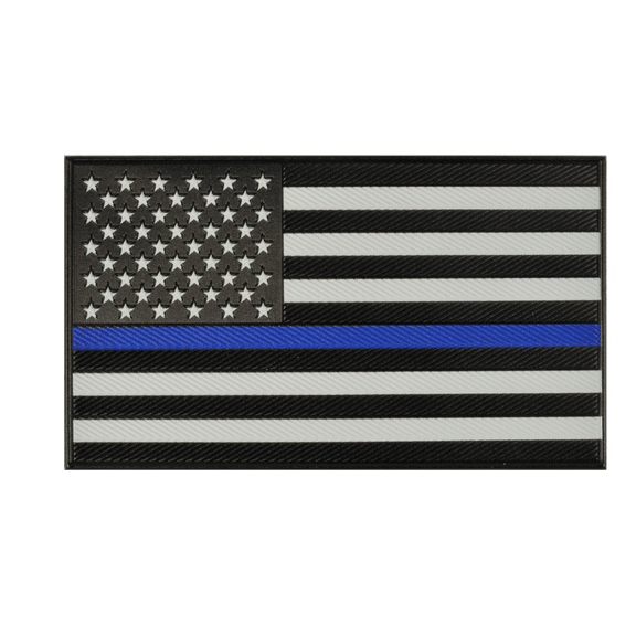 American Flag Blue Line Flex Patch