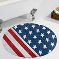 thumbnail image 1 of American Flag Blue Red White Round Carpet Circle Rug Outdoor Patio Area Rug Washable Large Area Rugs Hallway Room Decor Fitness Mats, 1 of 8
