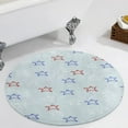 thumbnail image 1 of American Flag Blue Red White Round Carpet Circle Rug Outdoor Patio Area Rug Washable Large Area Rugs Hallway Room Decor Fitness Mats, 1 of 8